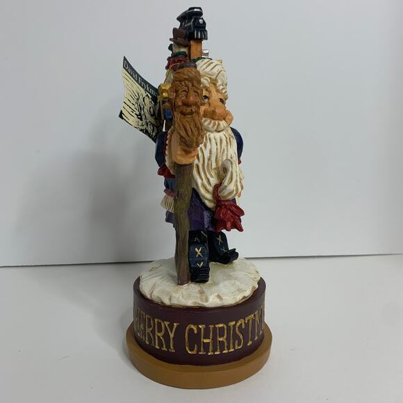 David Frykman Santa w/ Staff Signed Event Piece Merry Christmas Figurine 2000 - Picture 4 of 10